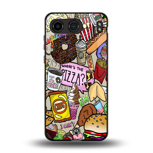 tasty food collage back phone cover | glass case for oneplus nord 4