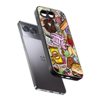 tasty food collage back phone cover | glass case for oneplus nord 4