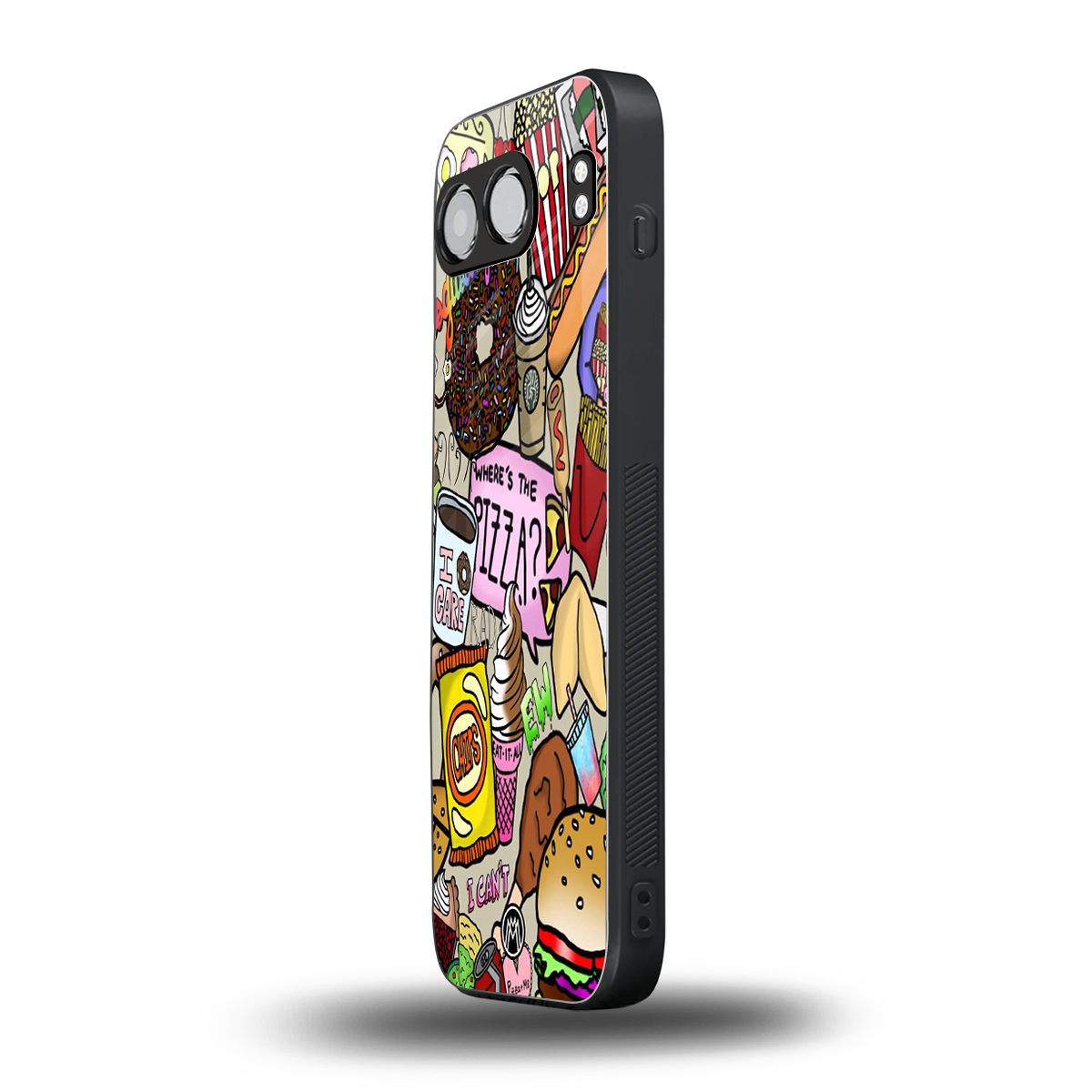 tasty food collage back phone cover | glass case for oneplus nord 4