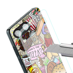 tasty food collage back phone cover | glass case for oneplus nord 4