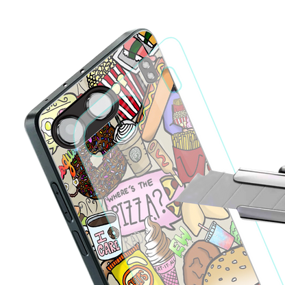 tasty food collage back phone cover | glass case for oneplus nord 4