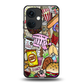 tasty food collage back phone cover | glass case for oneplus nord ce 3