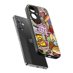tasty food collage back phone cover | glass case for oneplus nord ce 3