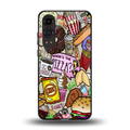 tasty food collage back phone cover | glass case for oneplus nord ce 4 lite