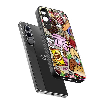tasty food collage back phone cover | glass case for oneplus nord ce 4 lite