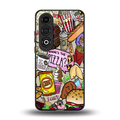 tasty food collage back phone cover | glass case for oneplus nord ce 4