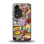 tasty food collage back phone cover | glass case for oneplus nord ce 4