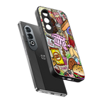 tasty food collage back phone cover | glass case for oneplus nord ce 4