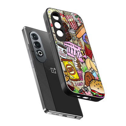 tasty food collage back phone cover | glass case for oneplus nord ce 4