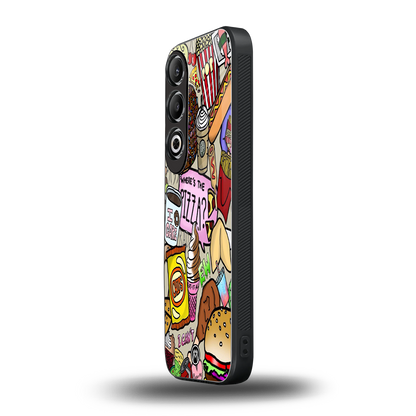 tasty food collage back phone cover | glass case for oneplus nord ce 4