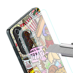 tasty food collage back phone cover | glass case for oneplus nord ce 4