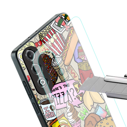 tasty food collage back phone cover | glass case for oneplus nord ce 4