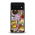tasty food collage back phone cover | glass case for google pixel 6 pro