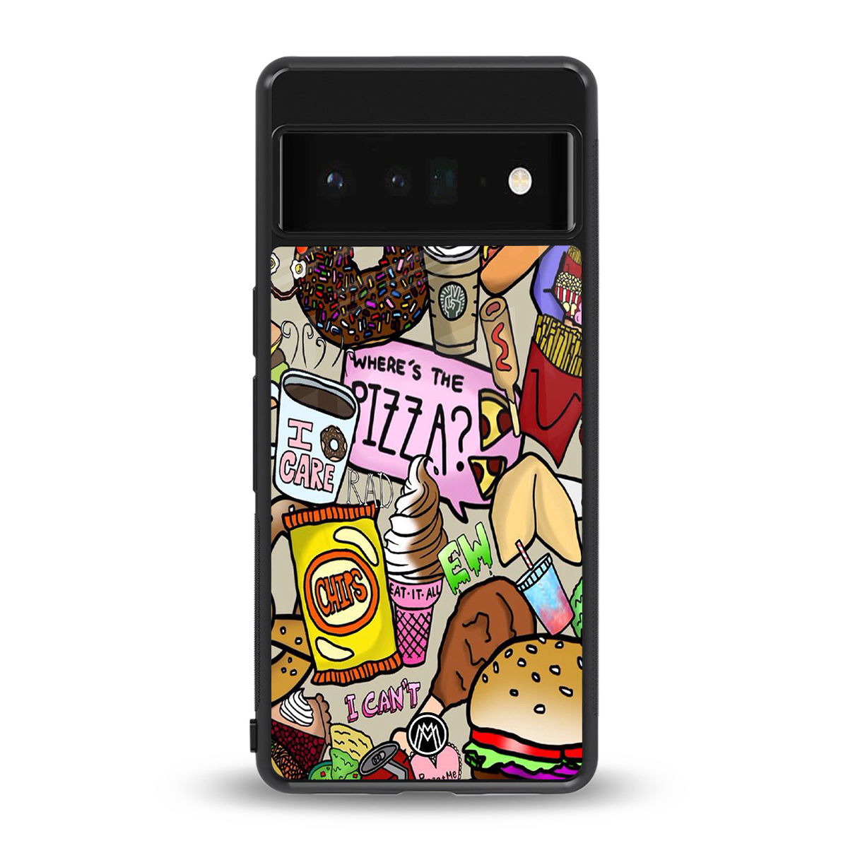 tasty food collage back phone cover | glass case for google pixel 6 pro
