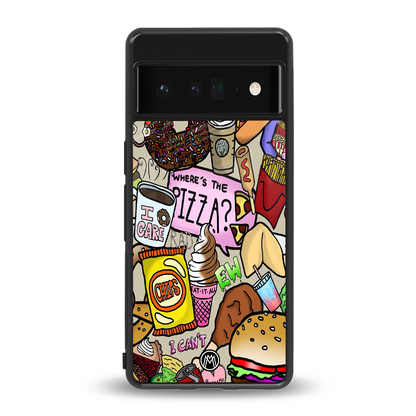 tasty food collage back phone cover | glass case for google pixel 6 pro
