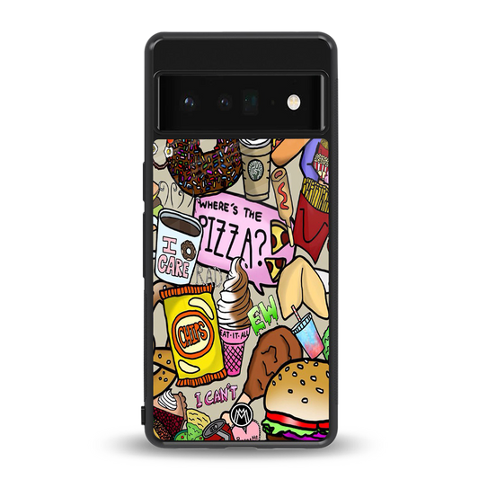 tasty food collage back phone cover | glass case for google pixel 6 pro