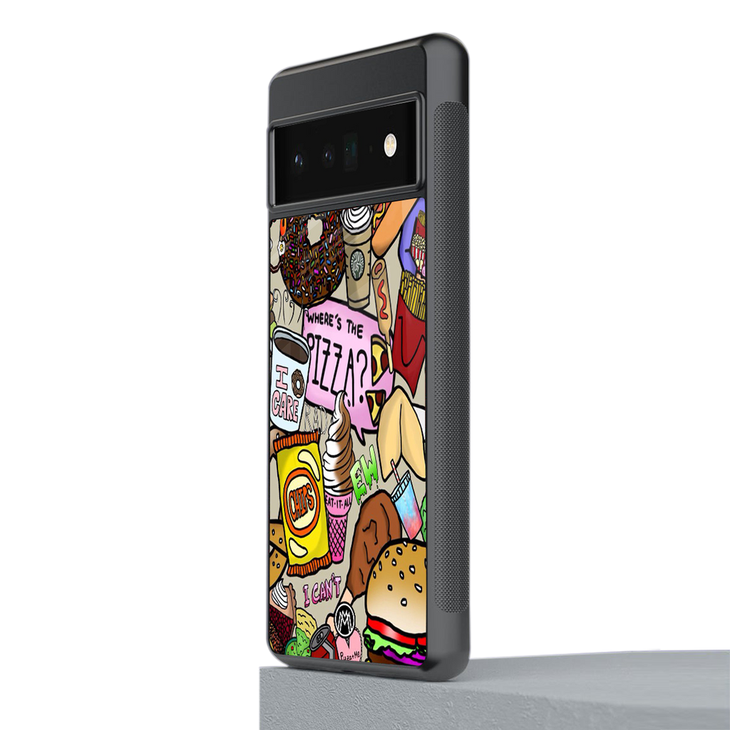 tasty food collage back phone cover | glass case for google pixel 6 pro