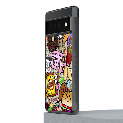 tasty food collage back phone cover | glass case for google pixel 6 pro