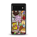 tasty food collage back phone cover | glass case for Google Pixel 6A