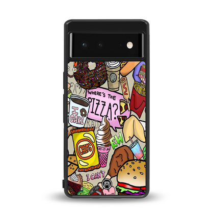 tasty food collage back phone cover | glass case for Google Pixel 6A