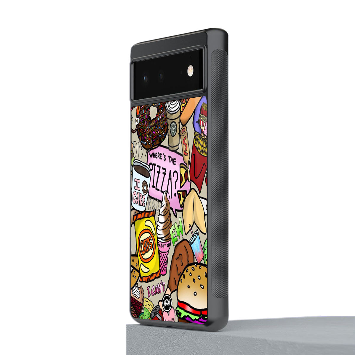 tasty food collage back phone cover | glass case for google pixel 6