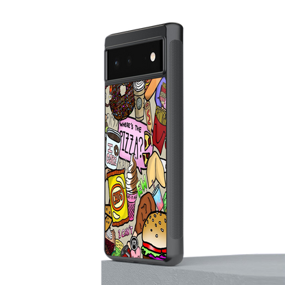 tasty food collage back phone cover | glass case for Google Pixel 6A
