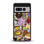 tasty food collage back phone cover | glass case for google pixel 7 pro