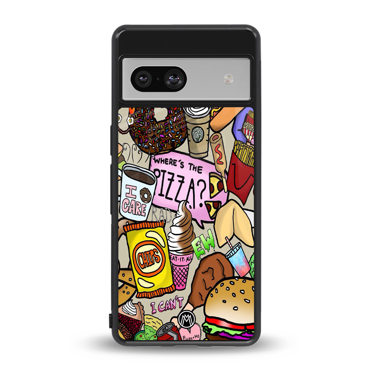 tasty food collage back phone cover | glass case for Google Pixel 7