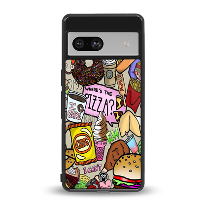 tasty food collage back phone cover | glass case for Google Pixel 7