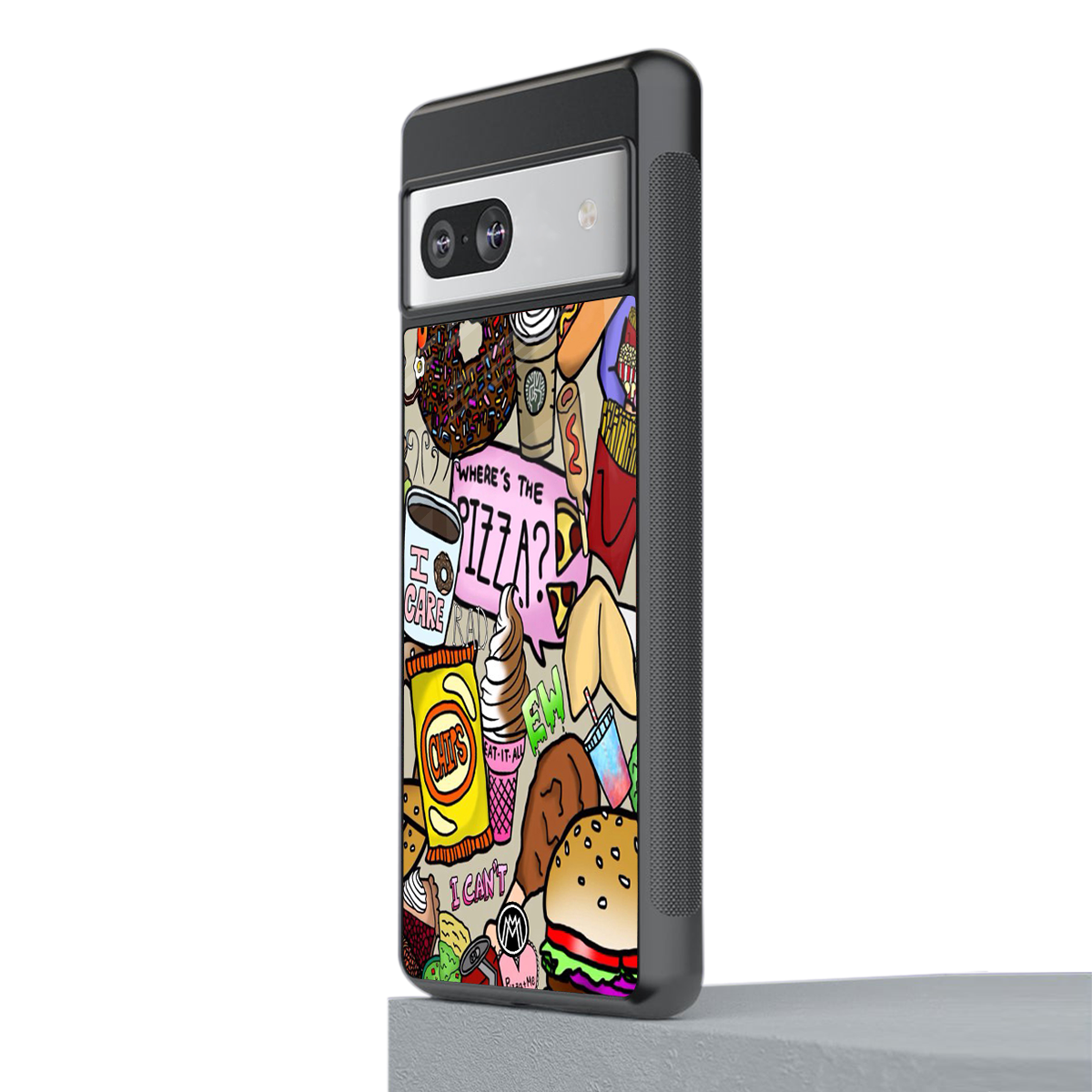 tasty food collage back phone cover | glass case for Google Pixel 7