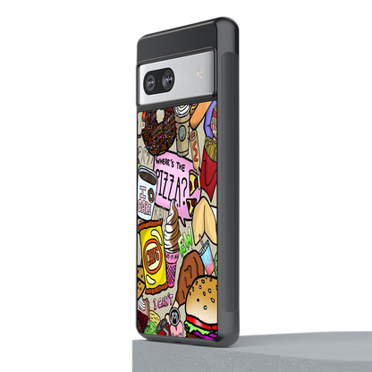 tasty food collage back phone cover | glass case for Google Pixel 7