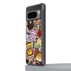 tasty food collage back phone cover | glass case for google pixel 8 pro