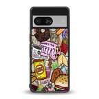 tasty food collage back phone cover | glass case for Google Pixel 8