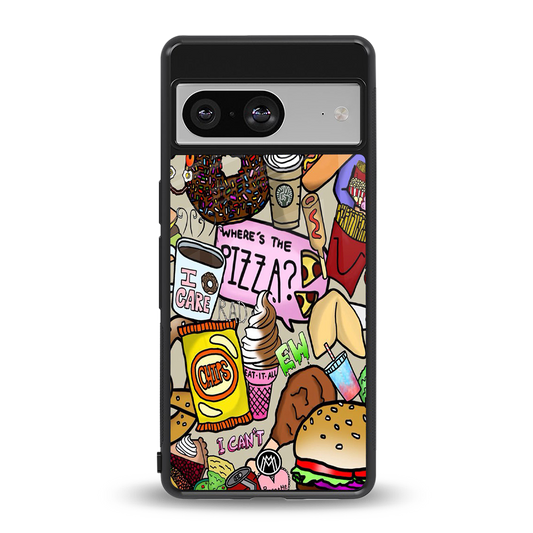 tasty food collage back phone cover | glass case for Google Pixel 8