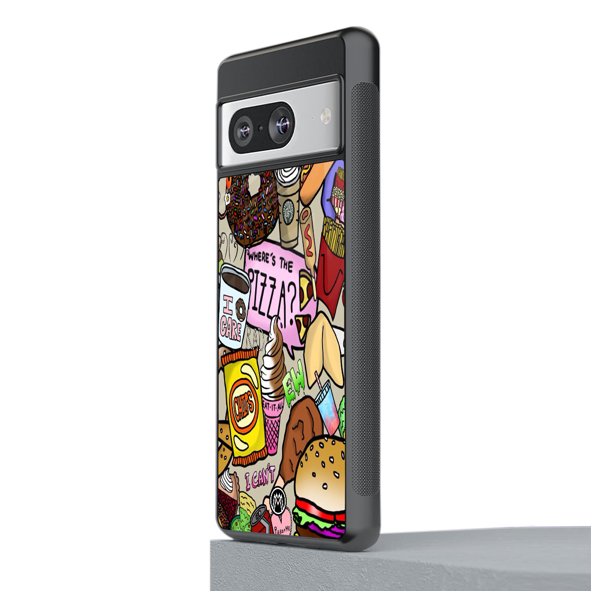 tasty food collage back phone cover | glass case for Google Pixel 8