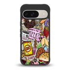 tasty food collage back phone cover | glass case for google pixel 9