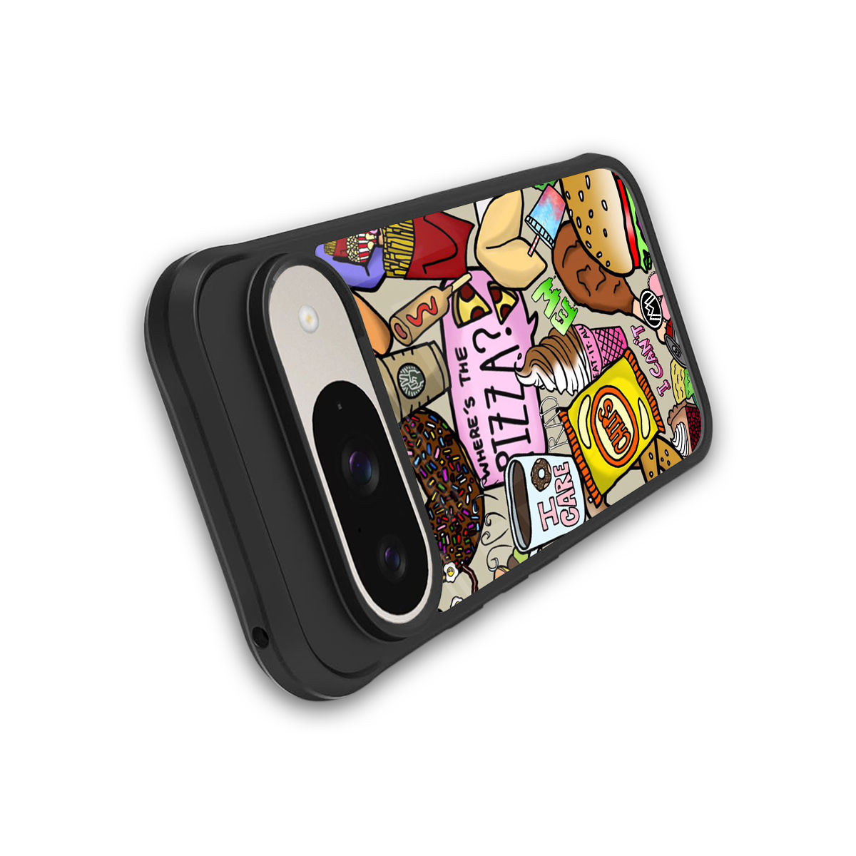 tasty food collage back phone cover | glass case for google pixel 9