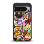 tasty food collage back phone cover | glass case for google pixel 9 pro