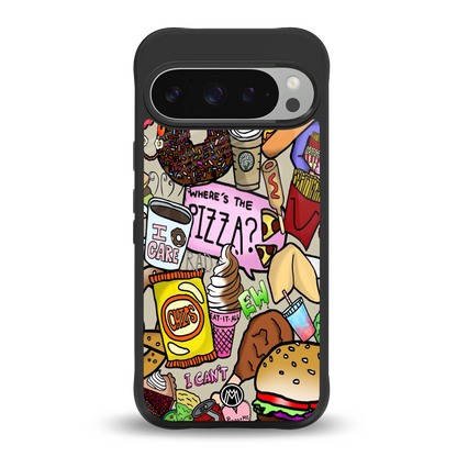 tasty food collage back phone cover | glass case for google pixel 9 pro xl