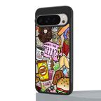 tasty food collage back phone cover | glass case for google pixel 9 pro