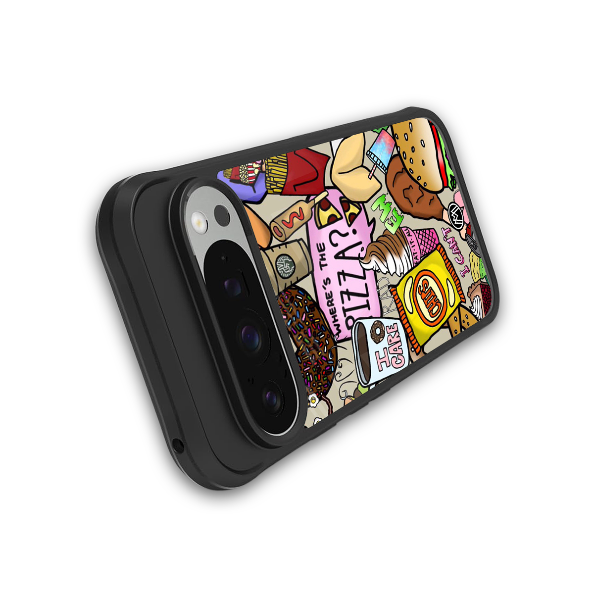 tasty food collage back phone cover | glass case for google pixel 9 pro xl