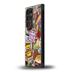 tasty food collage back phone cover | glass case for samsung galaxy s23 ultra
