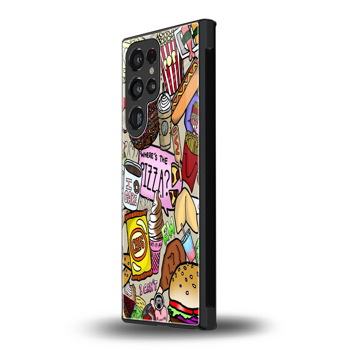 tasty food collage back phone cover | glass case for samsung galaxy s23 ultra