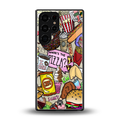 tasty food collage back phone cover | glass case for samsung galaxy s25 ultra