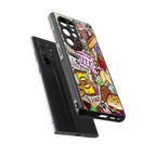 tasty food collage back phone cover | glass case for samsung galaxy s25 ultra