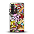 tasty food collage back phone cover | glass case for samsung galaxy s24 plus