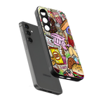 tasty food collage back phone cover | glass case for samsung galaxy s24 fe