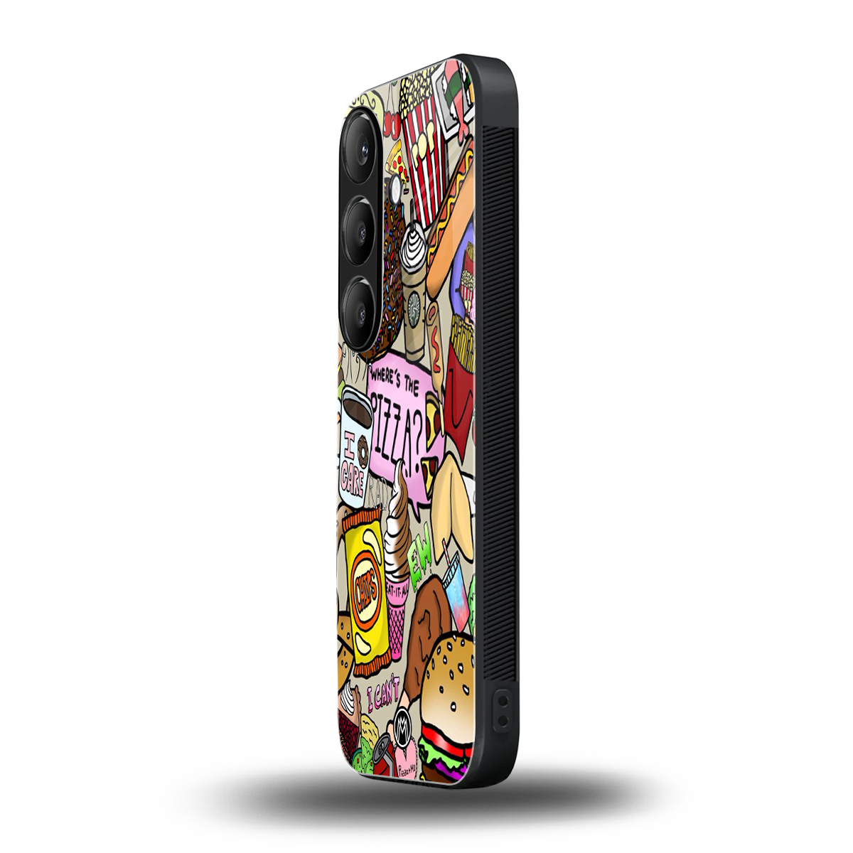 tasty food collage back phone cover | glass case for samsung galaxy s24 fe