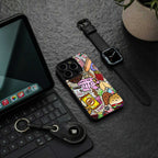 tasty food collage back phone cover | glass case for iphone 14 pro max