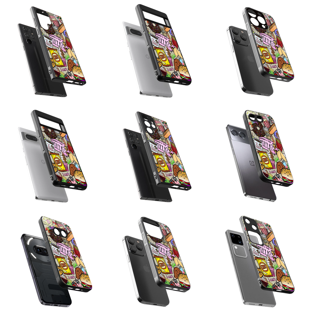 Durable Glass Back Mobile Case for iPhone, Samsung, OnePlus, Google Pixel, Redmi, Vivo, Oppo